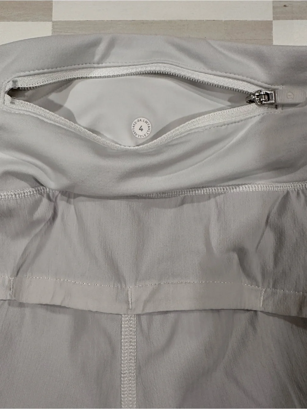 lululemon speed up short white 4” long updated fit 4 W7AVLT